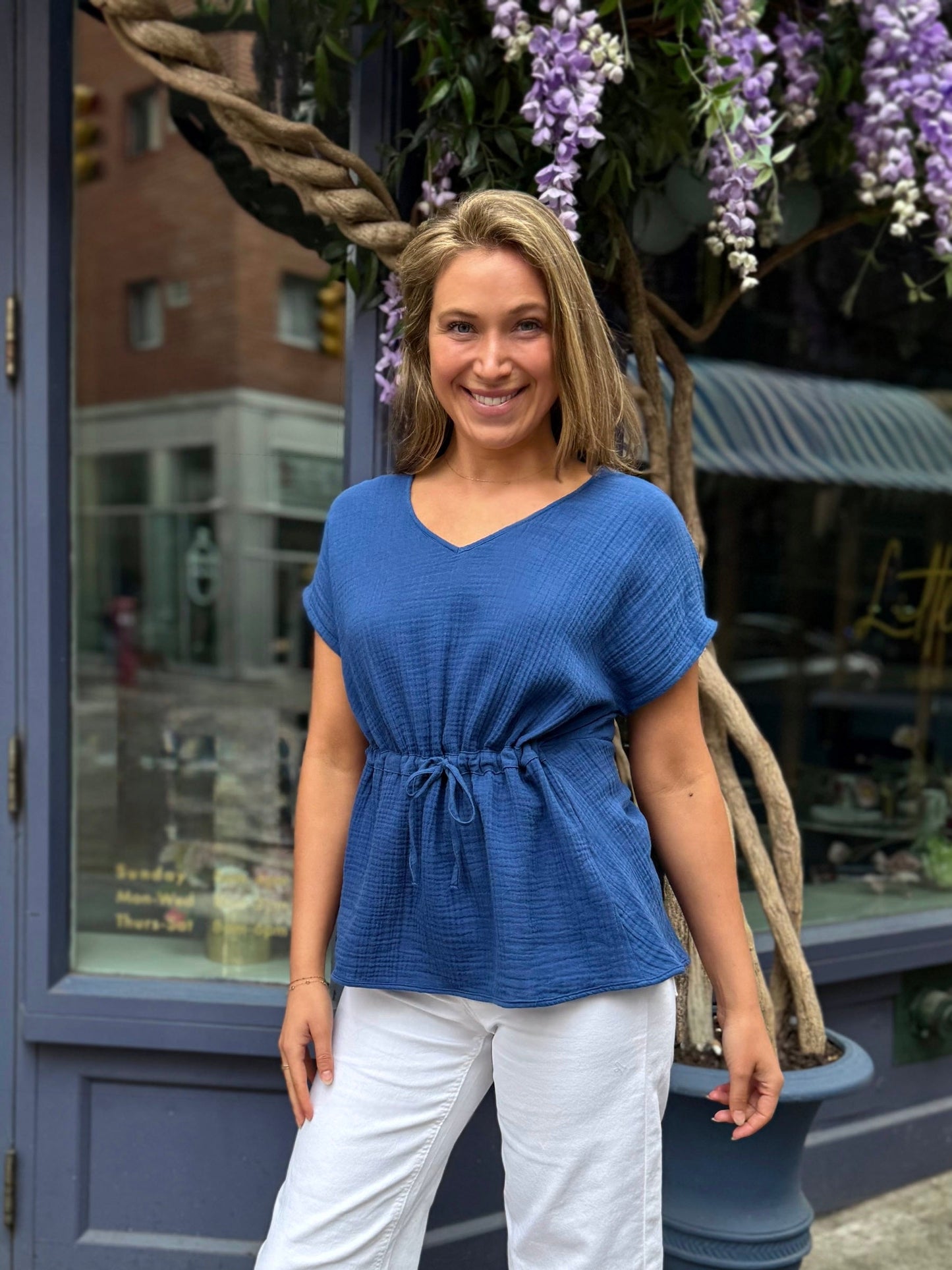 JOVIE top in Bluebird