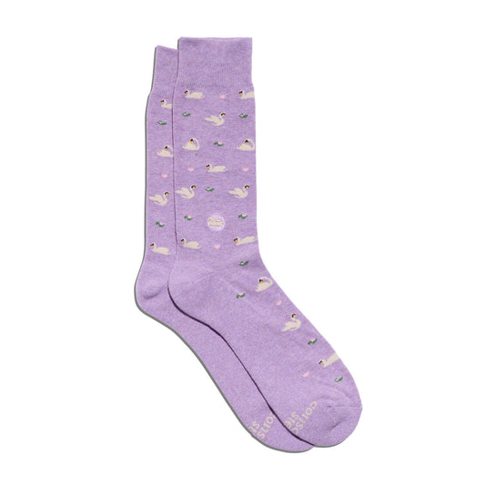 Socks that Support Women's Equality (Purple Swans)