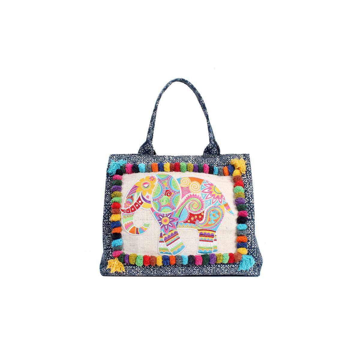 Oasis Batik Elephant Tote Bag - Thailand
