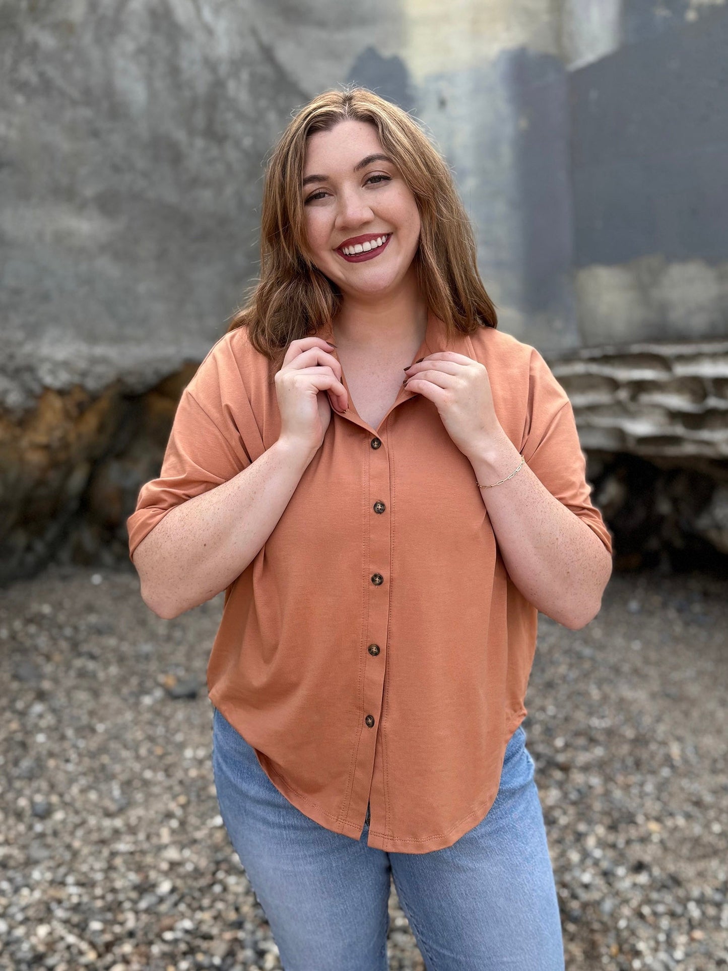 MELROSE top in Italian Clay