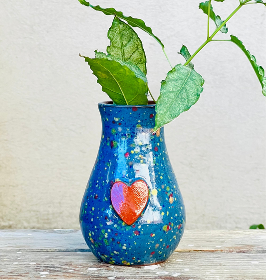 Calliope Heart Vase - Koi Pond