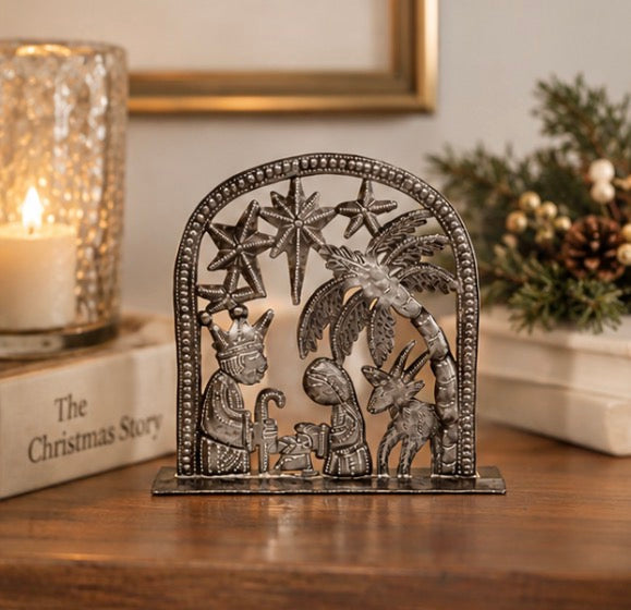 Small Standing Dome Nativity- Palm Tree