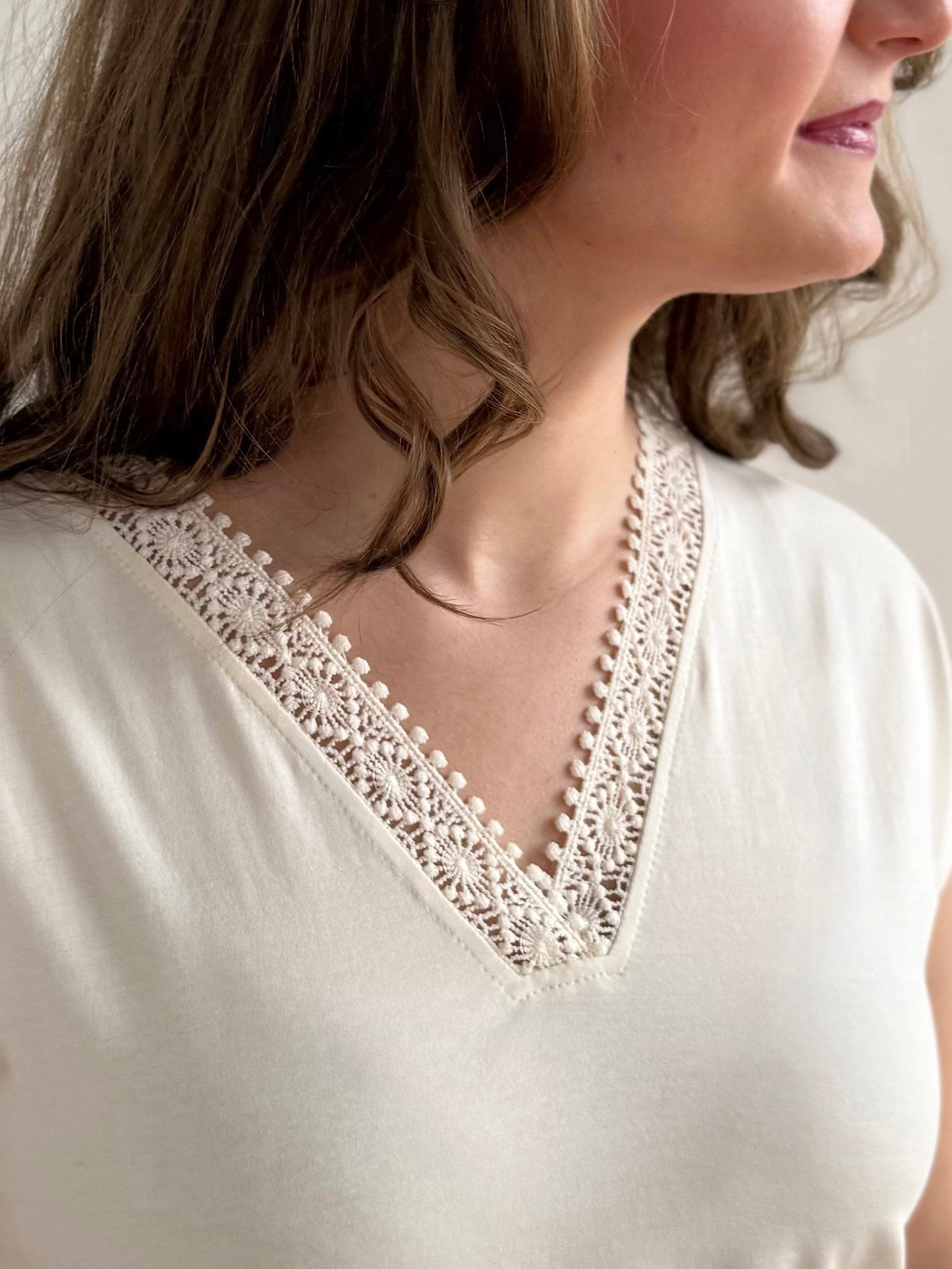 NAYA novelty tee in Light Ivory