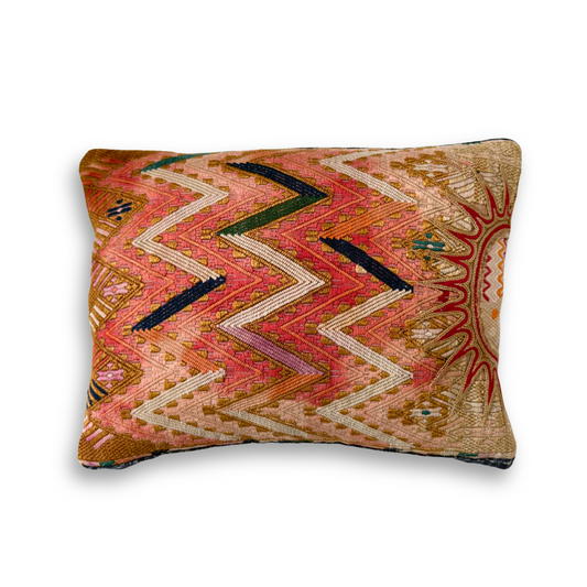 Huipil & Hemp Throw Pillow Cover