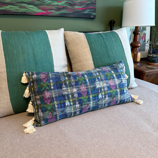 Handwoven Jaspe Colorful Pillow with Insert