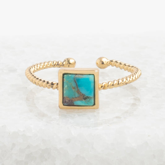 Jayne Turquoise Square Ring