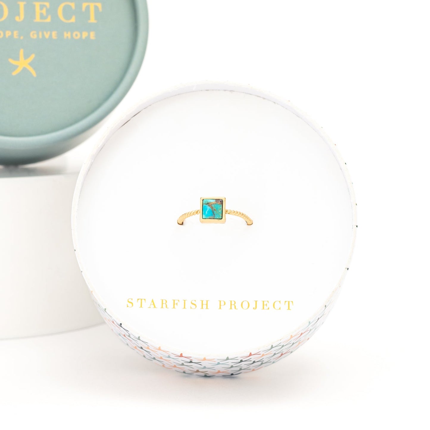 Jayne Turquoise Square Ring
