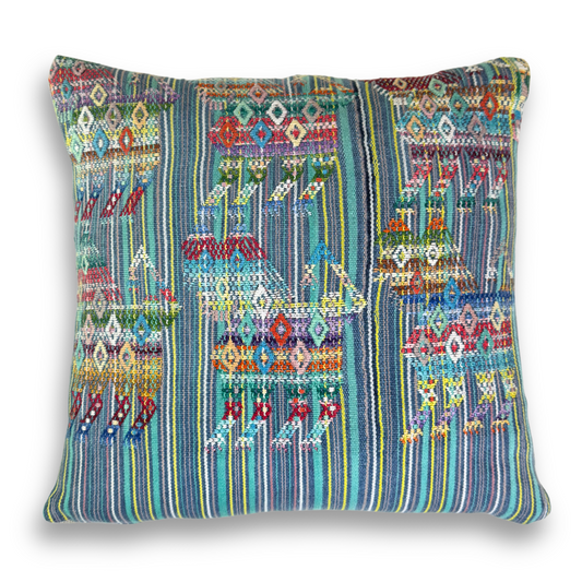 Huipil & Hemp Throw Pillow Cover