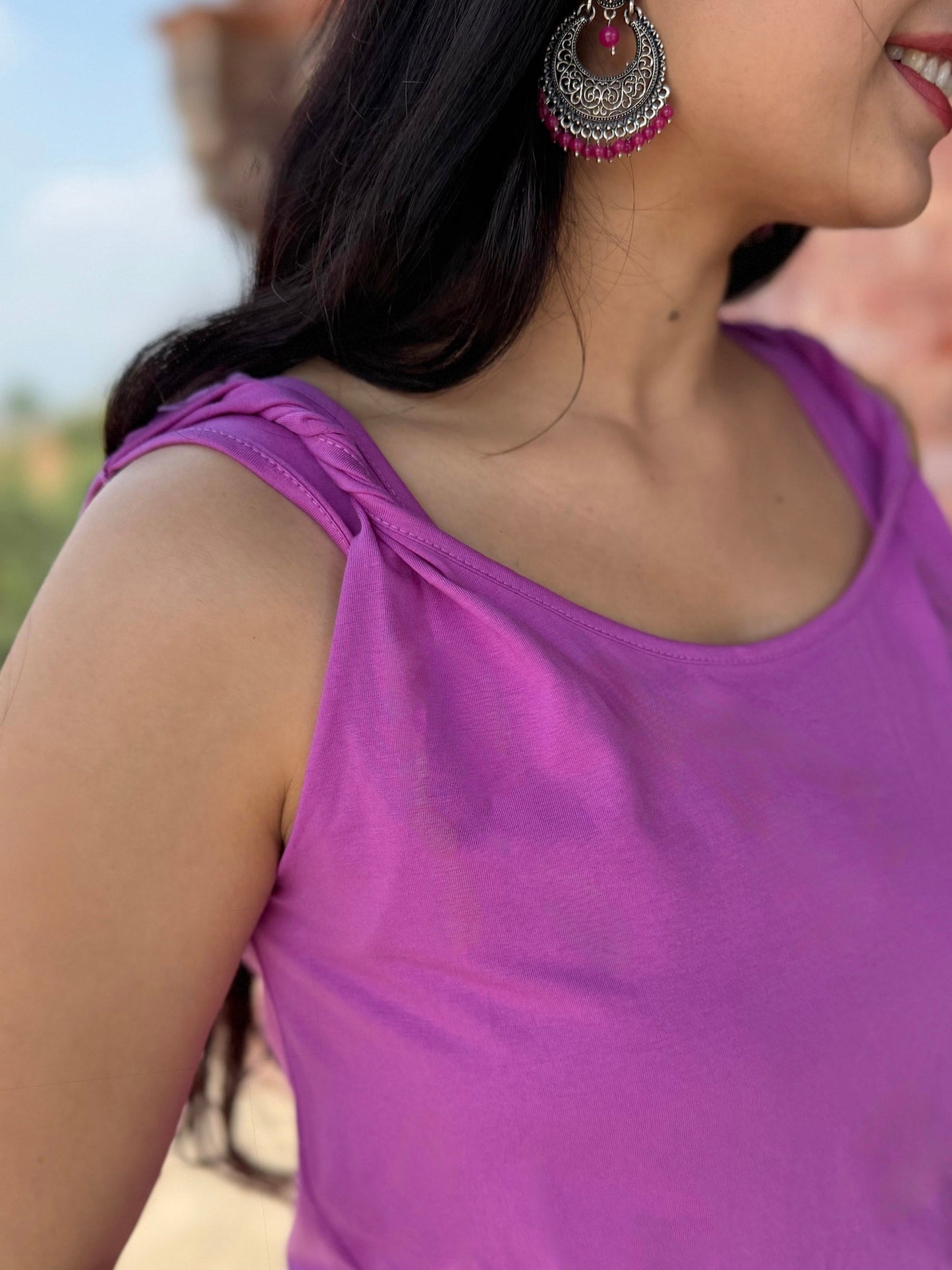 MICHAL dress in Magenta Bloom