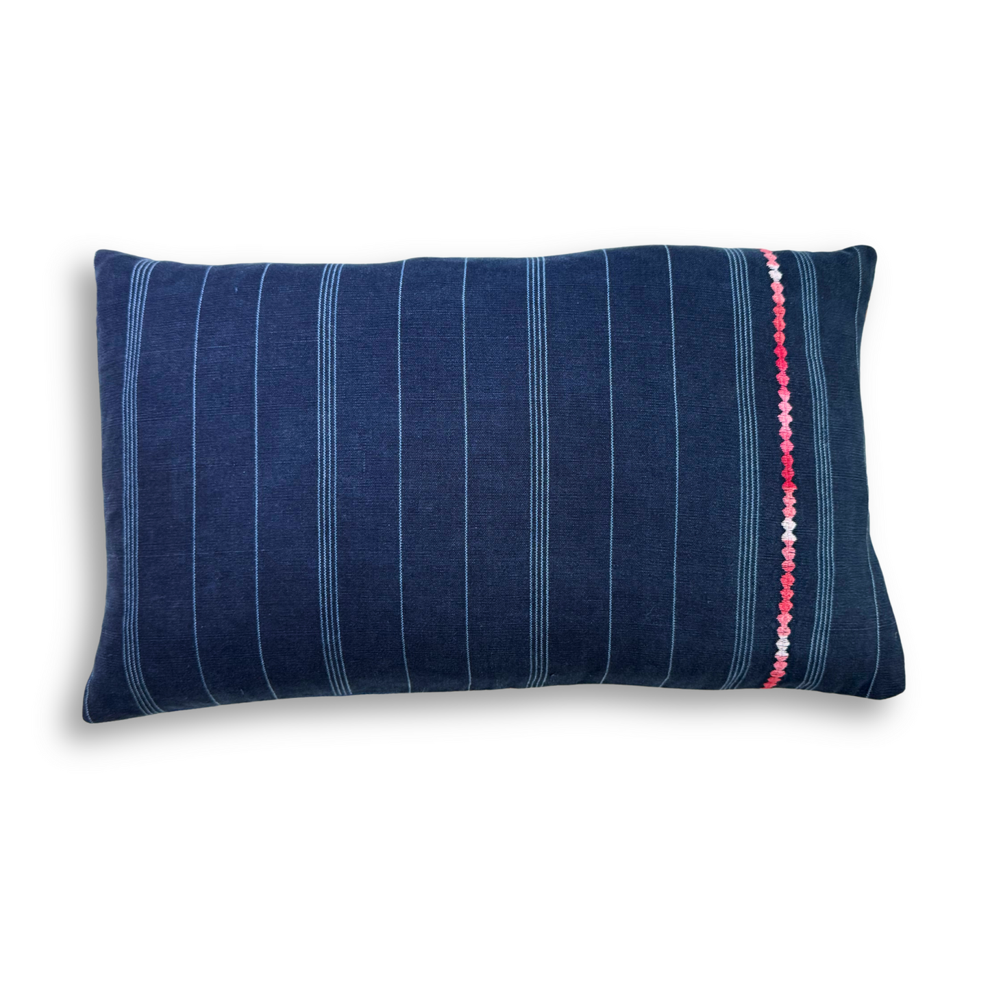 Embroidered Huipil & Handwoven Corte Throw Pillow Cover