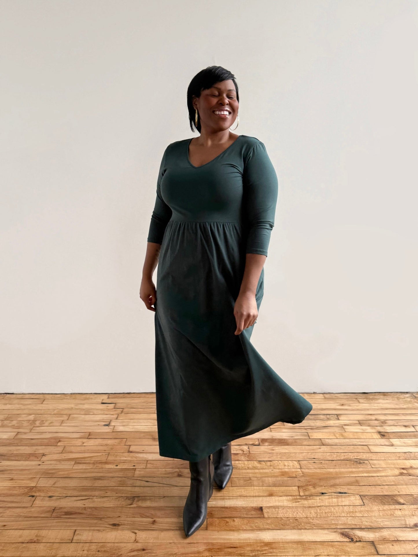 BRIE maxi dress in Deep Pine