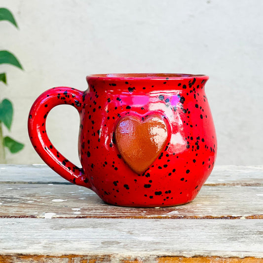 Calliope Heart Mug - Ladybug Red