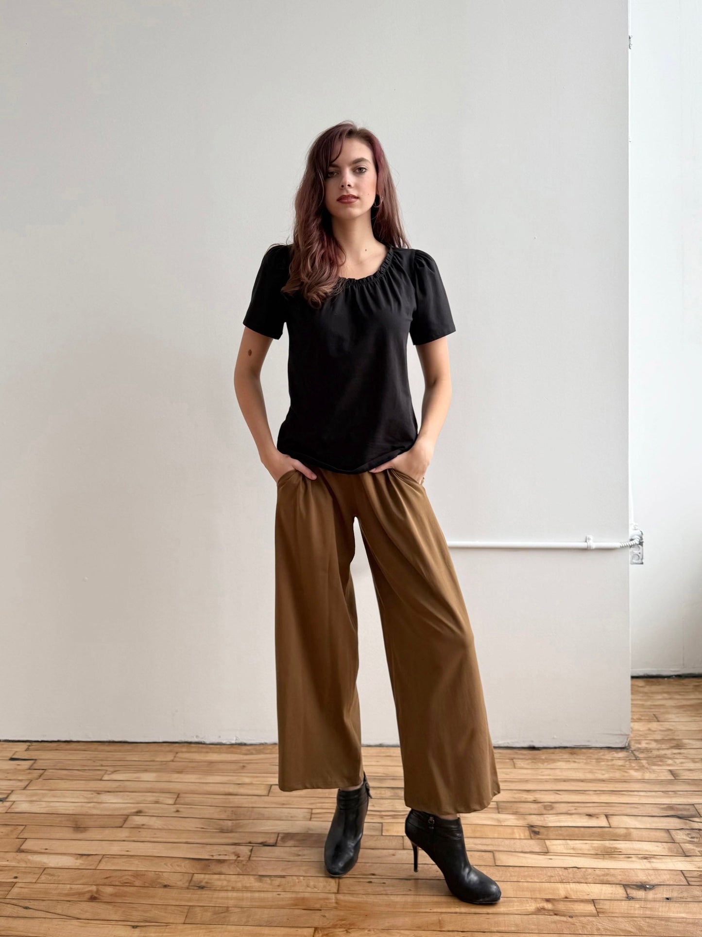 ANDRI jersey pants in Kona Brown