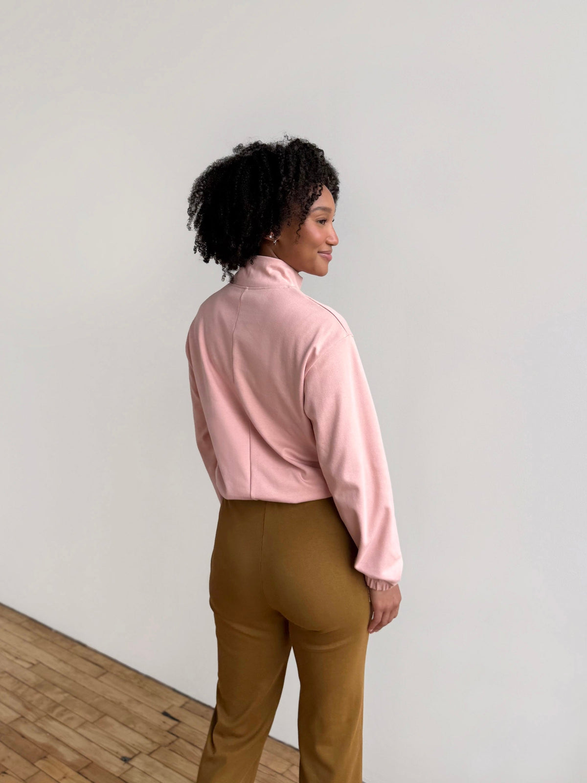 JOHANNA heavy-knit pullover in Earthy Rose