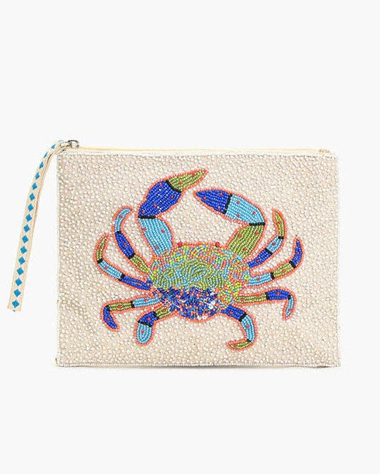 Crabby Waves Beaded Wristlet