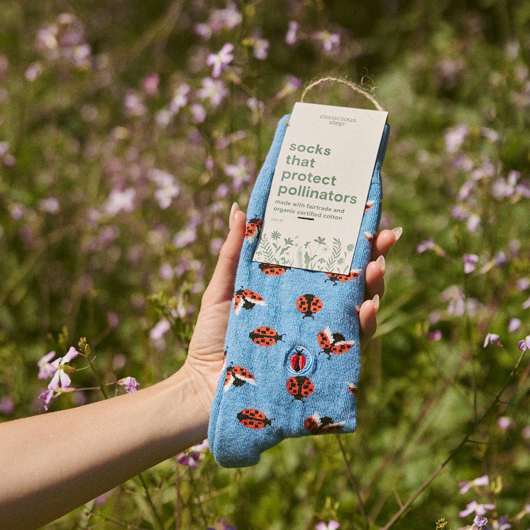 Socks that Protect Pollinators | Blue Ladybugs