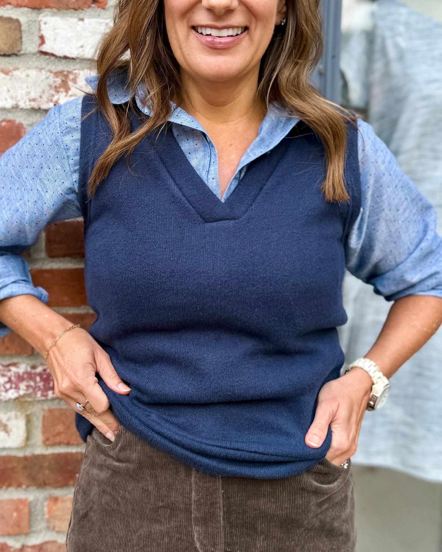 Fleece Vest Navy