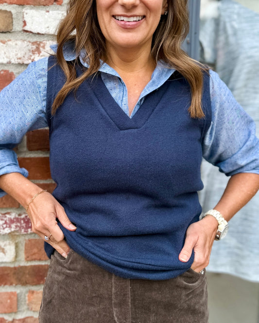 Fleece Vest Navy