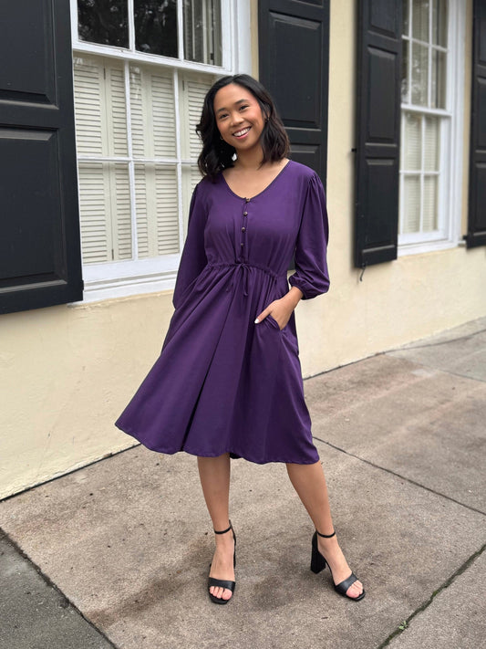 CALLIOPE dress in Midnight Dahlia