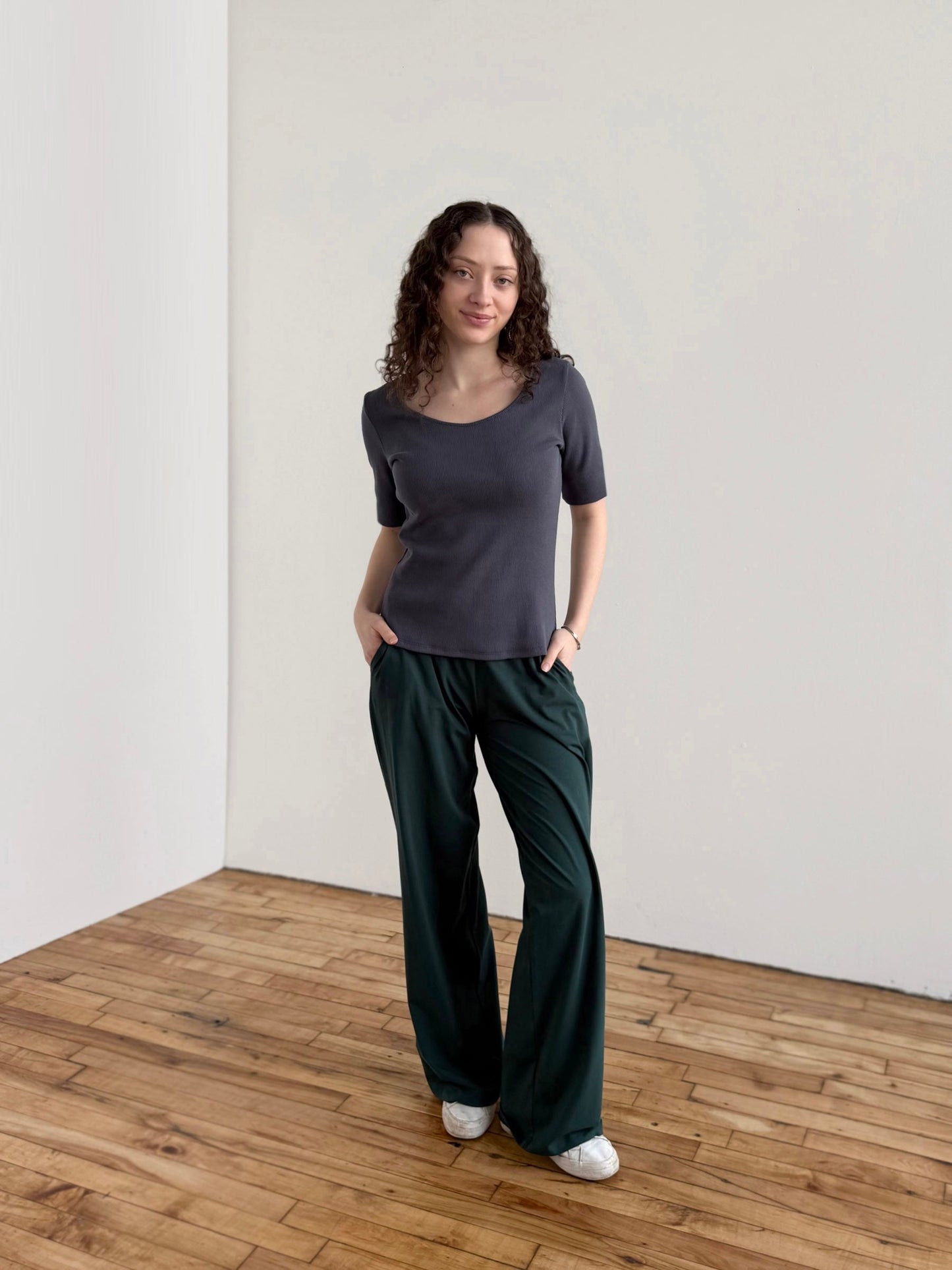 ANDRI jersey pants in Deep Pine