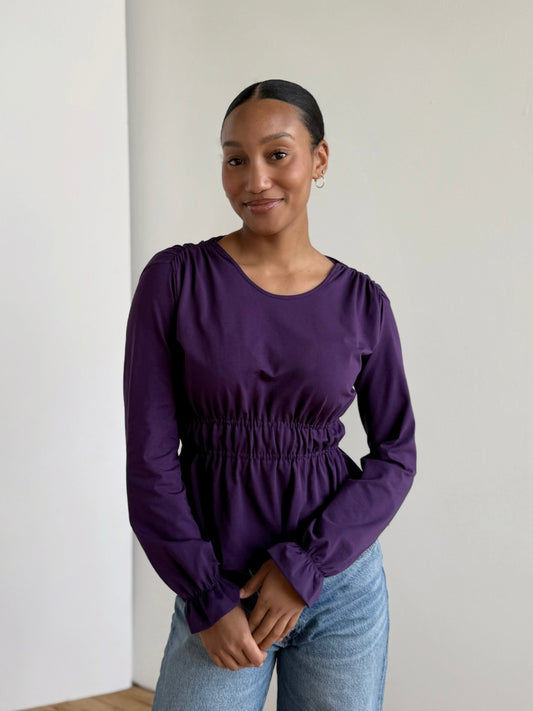 IRINA jersey top in Midnight Dahlia