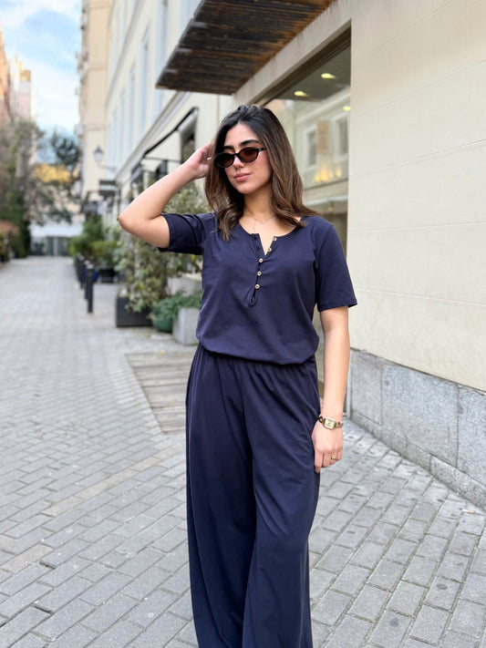 ANDRI jersey pants in Navy
