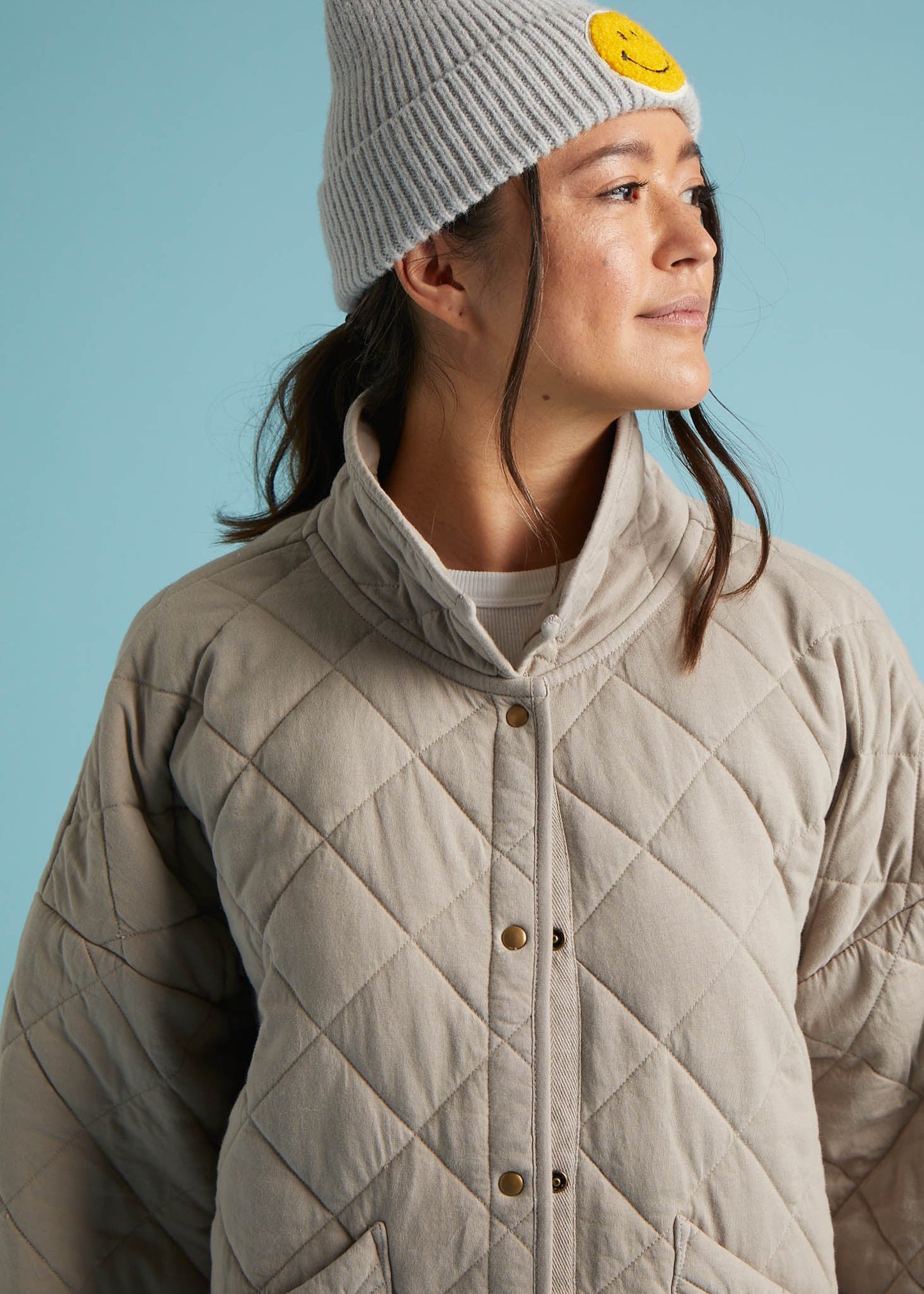 Countryside Quilted Jacket - Pebble - FINAL SALE