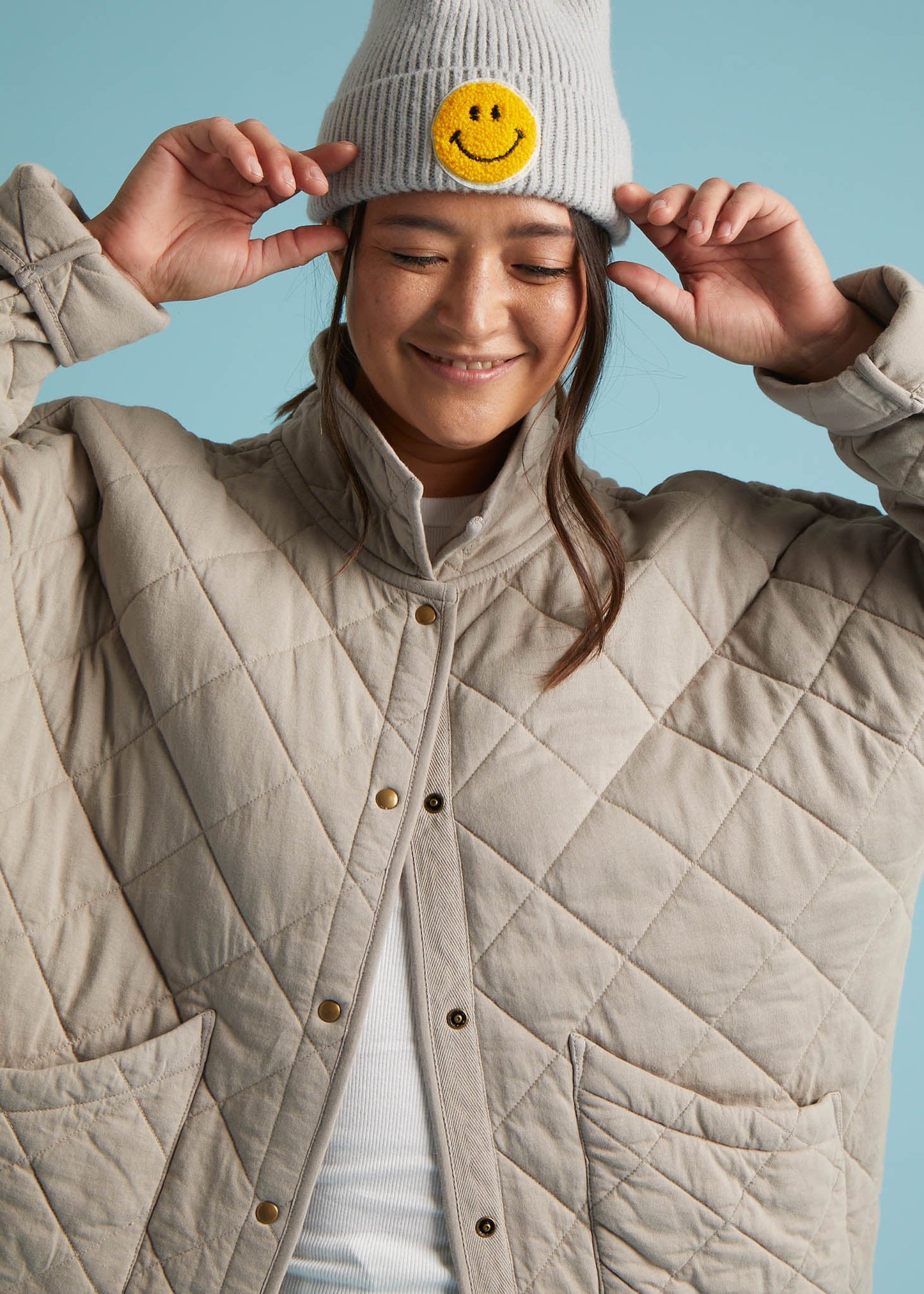Countryside Quilted Jacket - Pebble - FINAL SALE