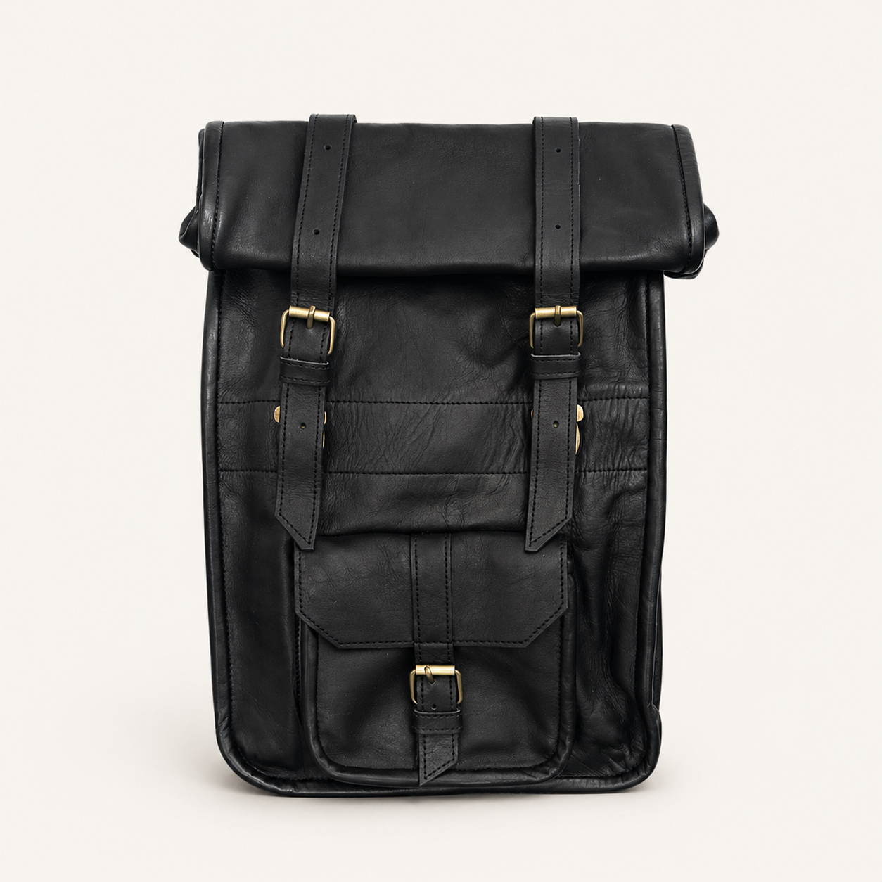 Adventurer Leather Rolltop Backpack