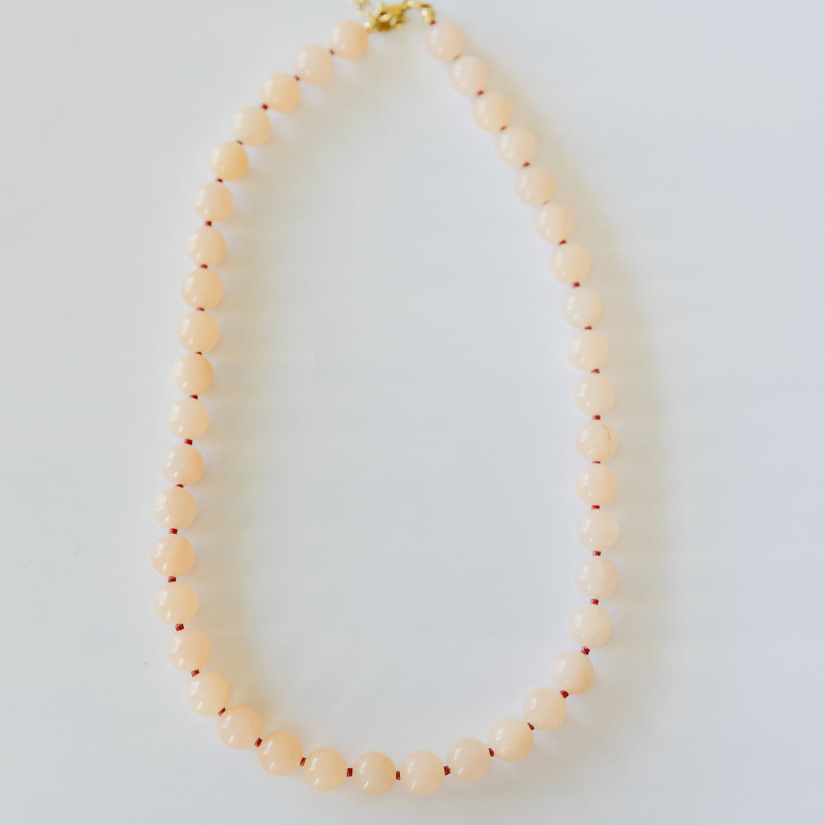 Anika Peach Beaded Necklace