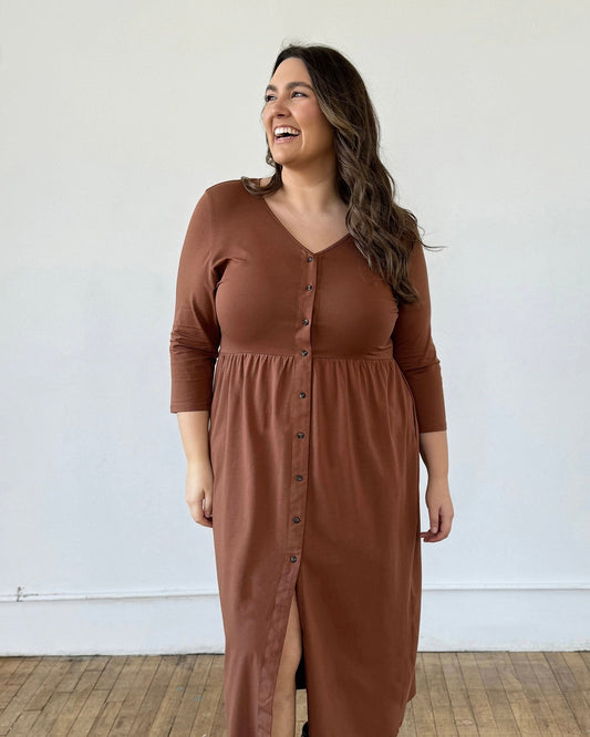 SOFIA dress in Cacao Brown