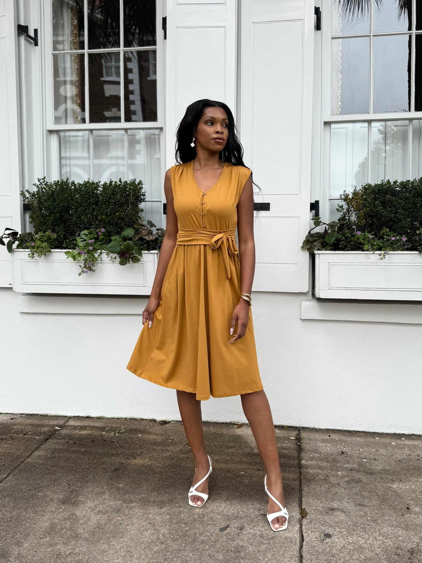 SERAPHINA dress in Light Amber