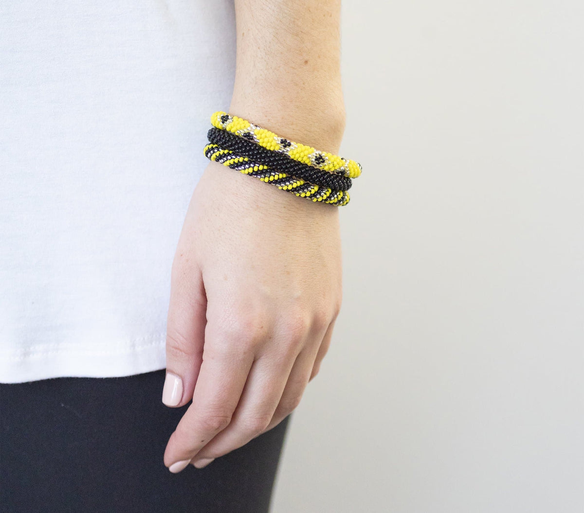 Game Day Roll-On® Bracelets - Black & Yellow