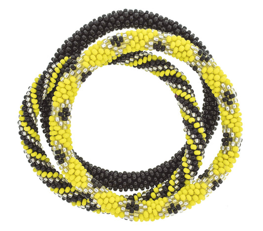 Game Day Roll-On® Bracelets - Black & Yellow