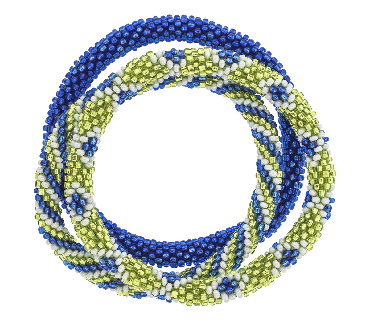 Game Day Roll-On® Bracelets - Blue & Green