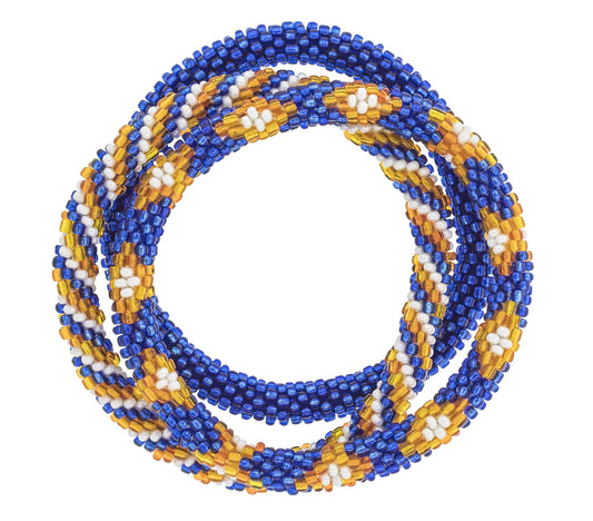 Game Day Roll-On® Bracelets - Blue & Orange