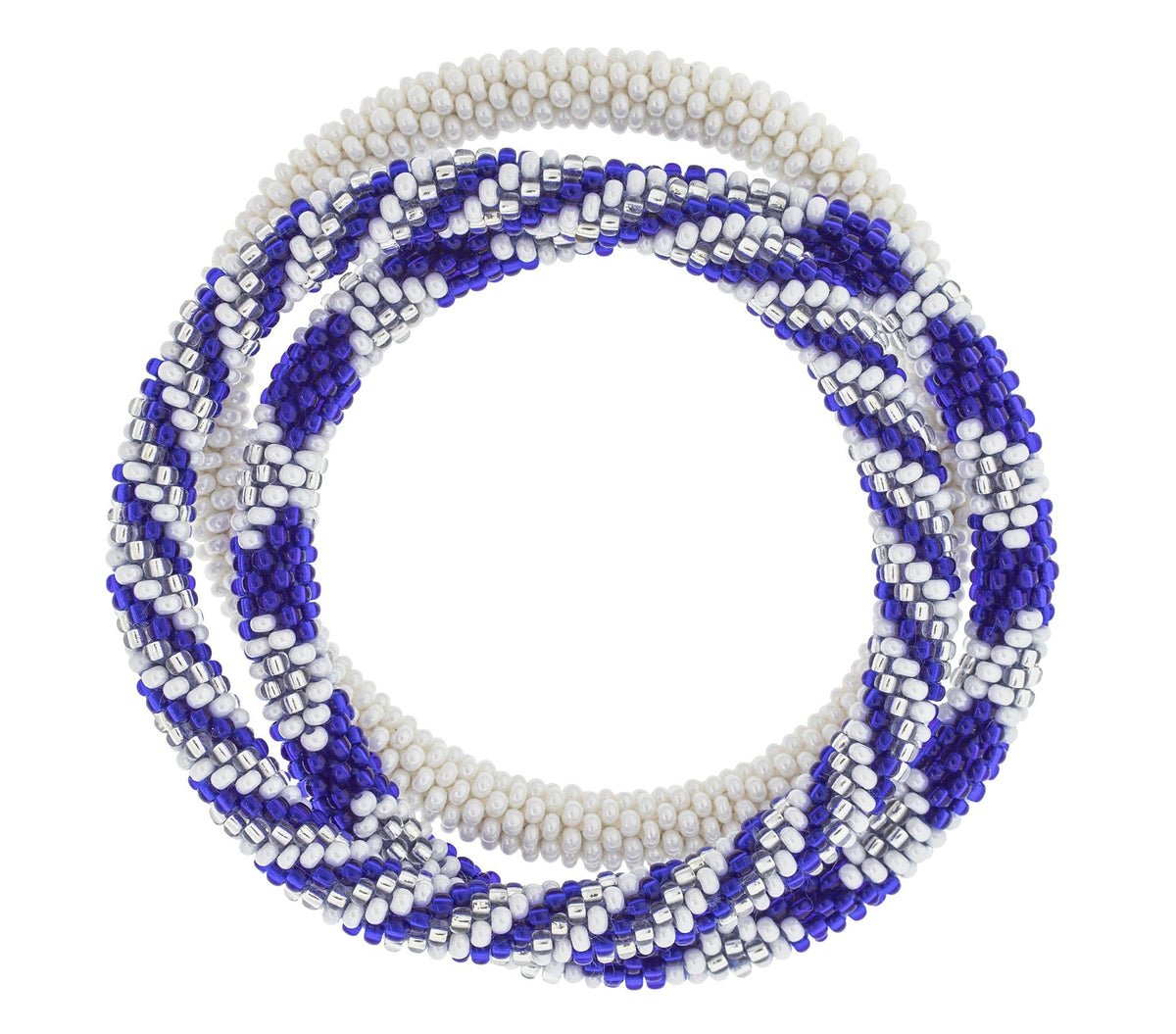 Game Day Roll-On® Bracelets - Blue & White