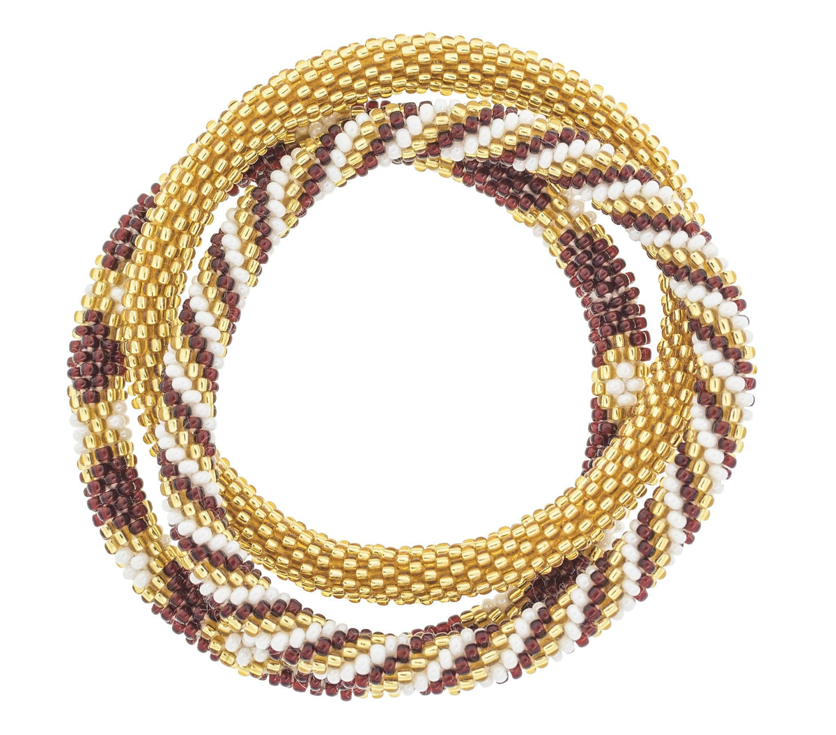 Game Day Roll-On® Bracelets - Burgundy & Gold