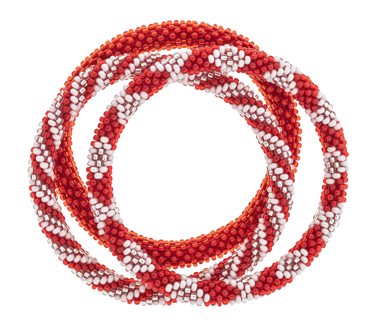Game Day Roll-On® Bracelets - Red & White