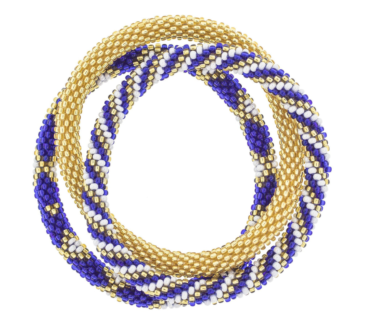 Game Day Roll-On® Bracelets - Gold & Navy