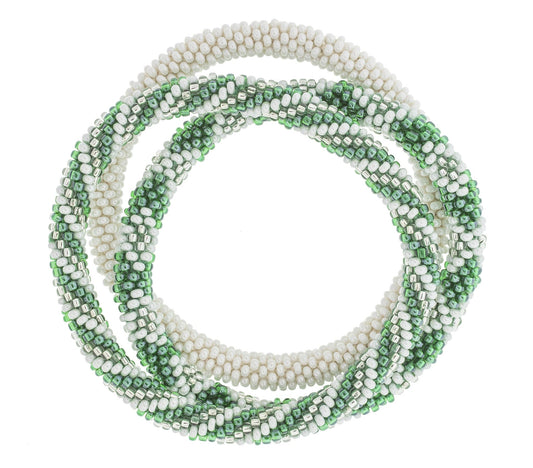Game Day Roll-On® Bracelets - Green & White