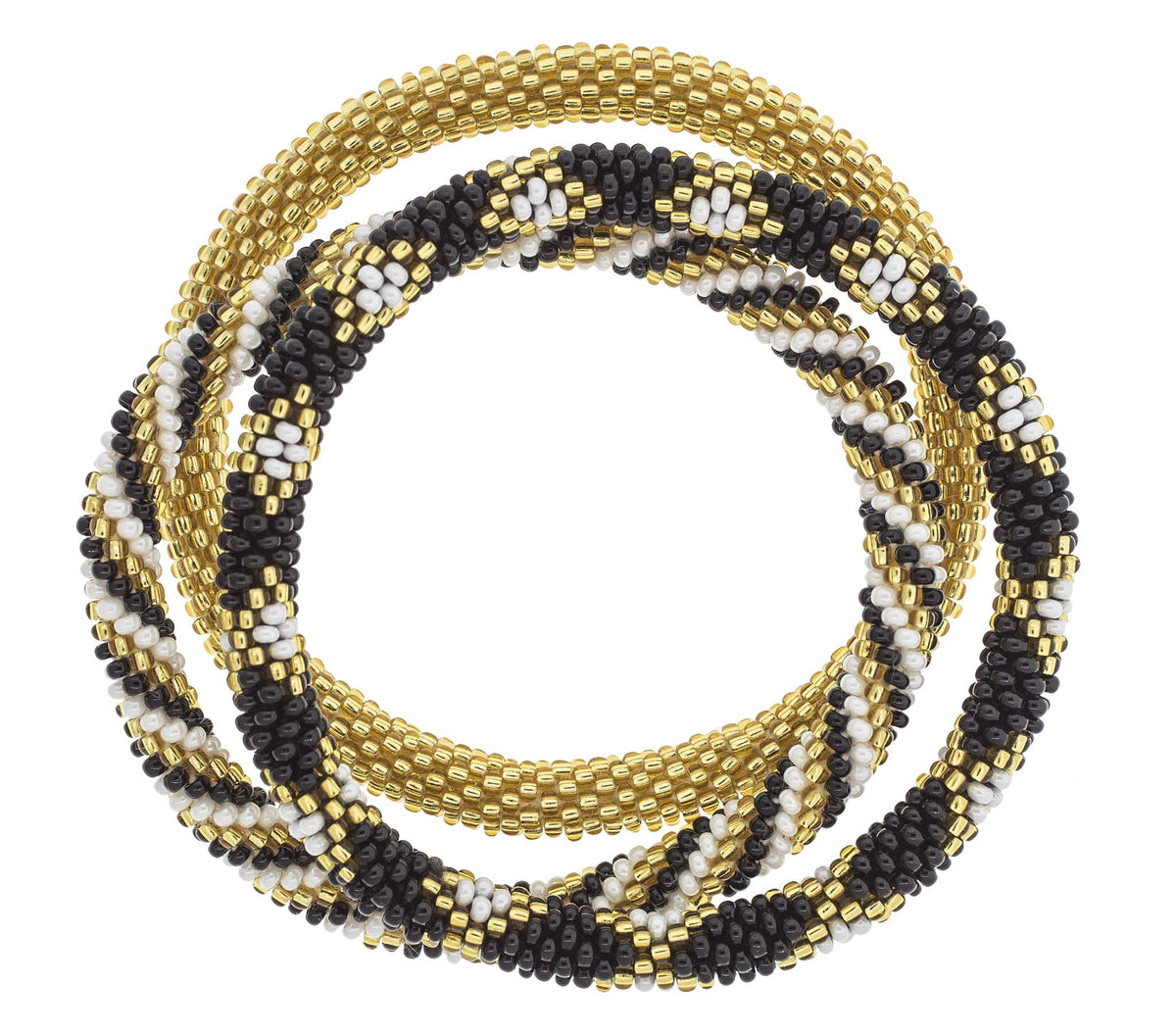 Game Day Roll-On® Bracelets - Gold, White, & Black
