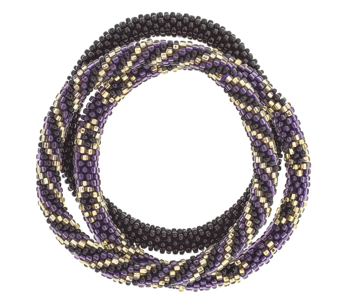 Game Day Roll-On® Bracelets - Purple & Black