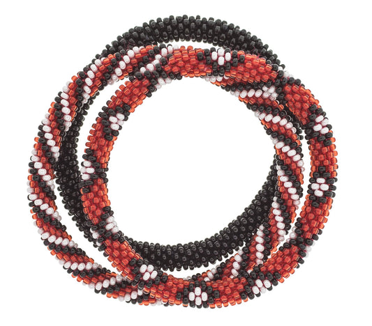 Game Day Roll-On® Bracelets - Red, Black, & White