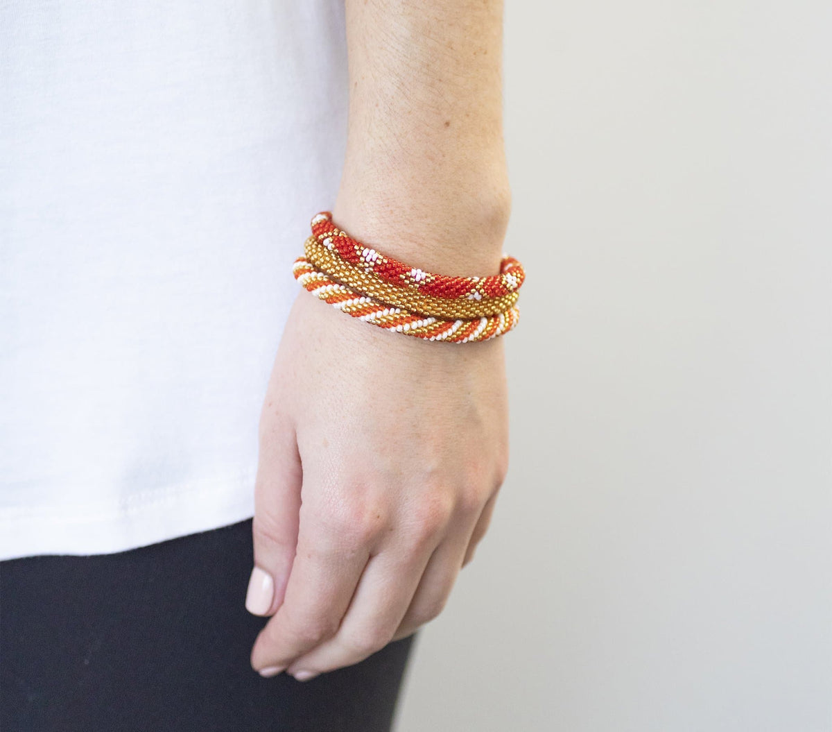 Game Day Roll-On® Bracelets - Red & Gold