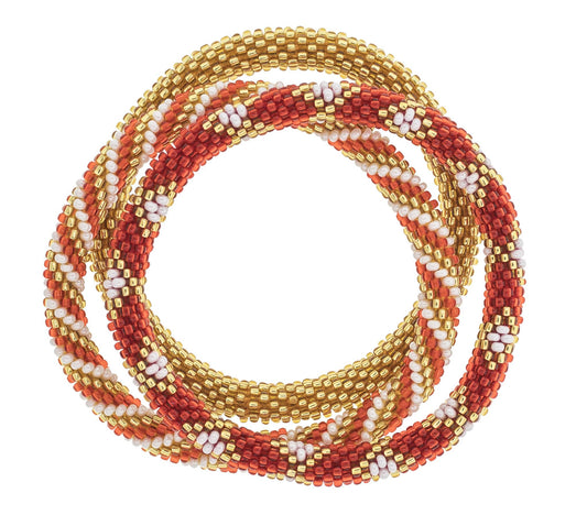 Game Day Roll-On® Bracelets - Red & Gold
