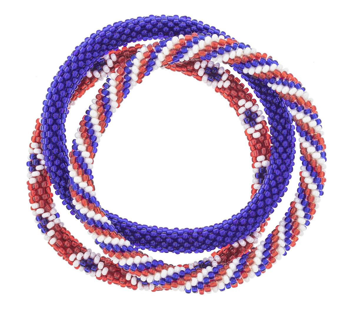 Game Day Roll-On® Bracelets - Red, White, & Blue