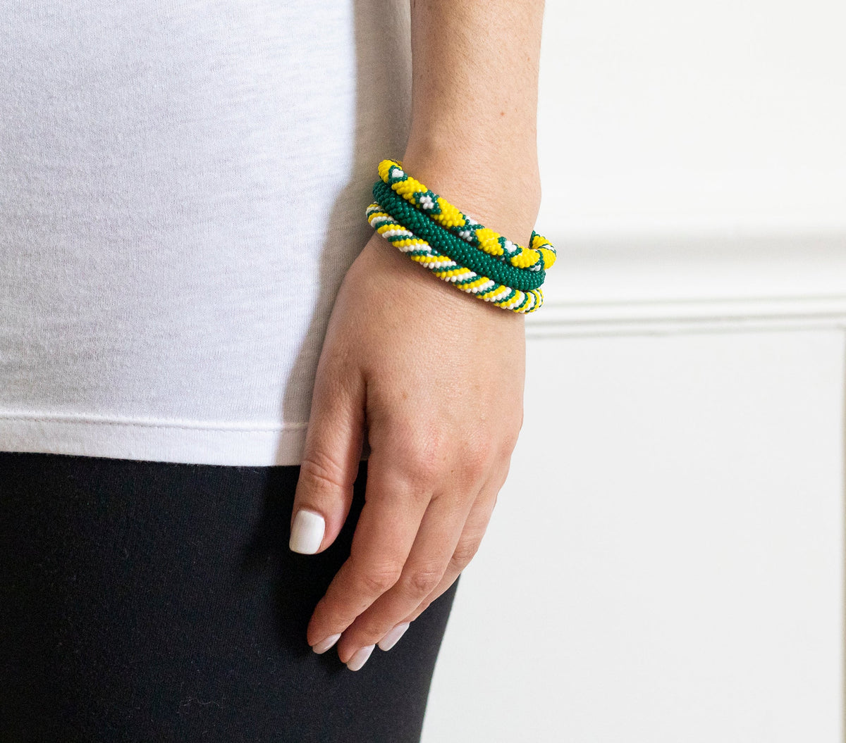 Game Day Roll-On® Bracelets - Yellow & Green