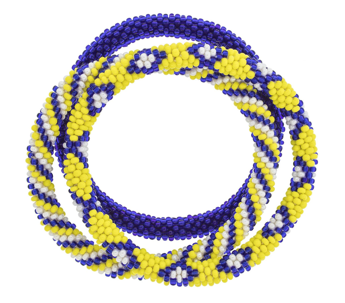 Game Day Roll-On® Bracelets - Yellow & Navy