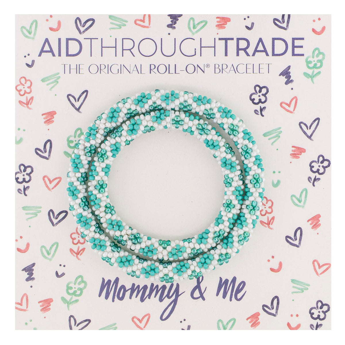 Mommy & Me Roll-On® Bracelets - Aquamarine
